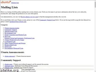 lists.ubuntu.com