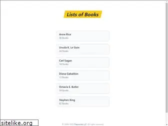 listsofbooks.com