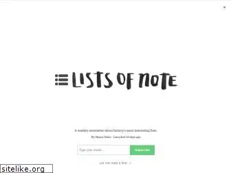 listsofnote.com