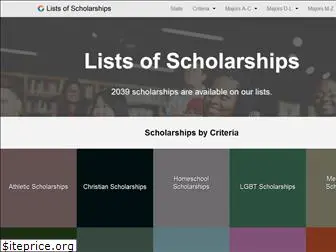 listsofscholarships.com