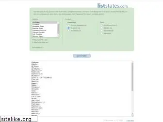 liststates.com