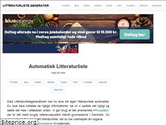 litteraturlistegenerator.dk