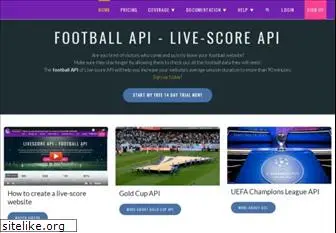 Football Livescore Widgets, Live Widget, Livescore API XML