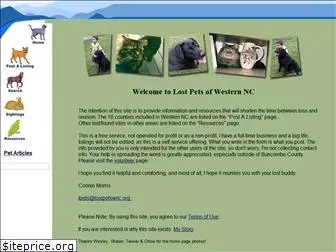 lostpetswnc.org