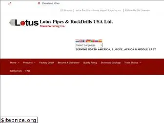 lotuspipesandrockdrills.com