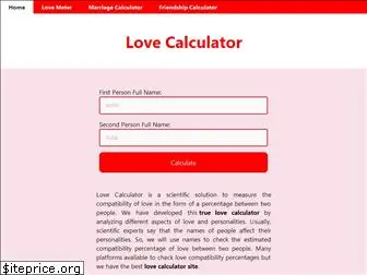 Marriage calculator true Love Calculator