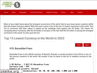 lowestcurrency.com