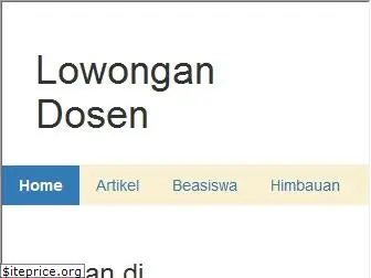 lowongandosen.com