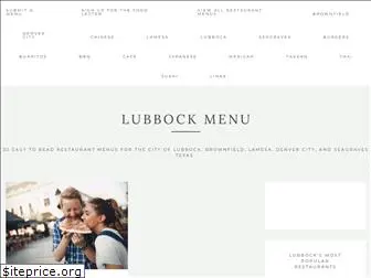 lubbockmenu.com