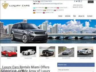 luxurycarsrentalsmiami.com