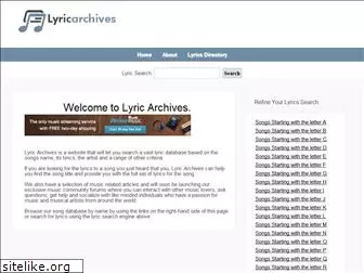 lyricarchives.com