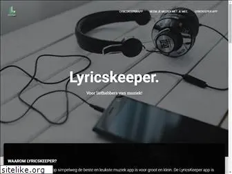 lyricskeeper.nl
