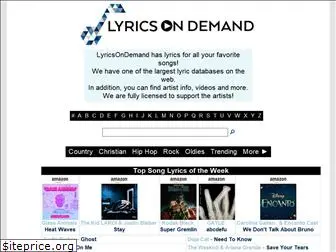 lyricsondemand.com