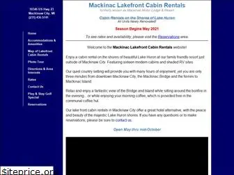 mackinaclakefrontcabinrentals.com