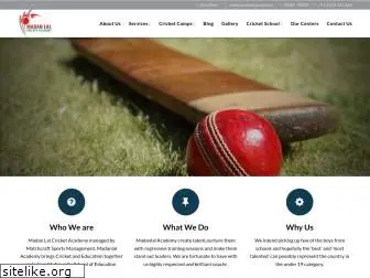 madanlalcricketacademy.com