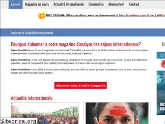 magazinesansfrontieres.com