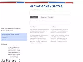 magyar-roman-szotar.hu