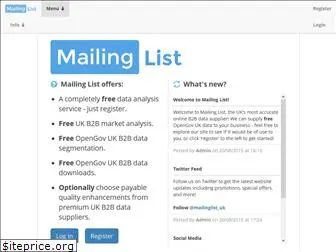 mailing-list.co.uk