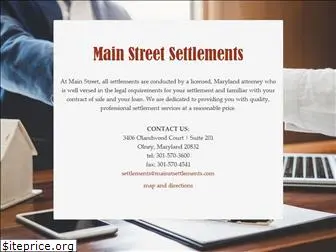 mainstsettlements.com