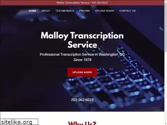 malloytranscription.com