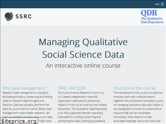 managing-qualitative-data.org
