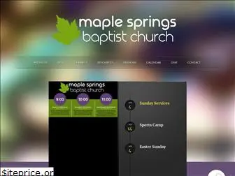 maplespringsbaptist.com