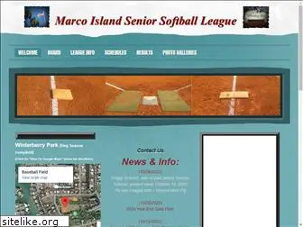 marcoseniorsoftballleague.com