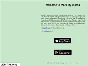 markmywordsgame.com