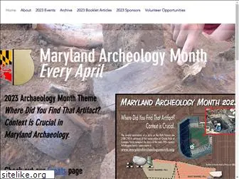 marylandarcheologymonth.org