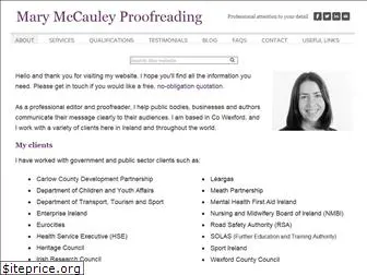 marymccauleyproofreading.com