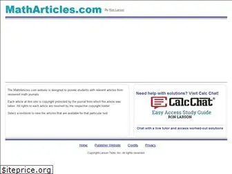 matharticles.com