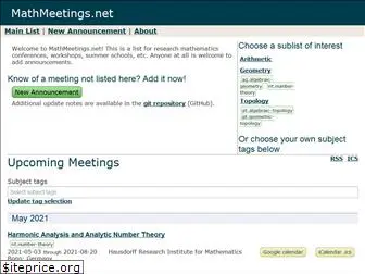 mathmeetings.net