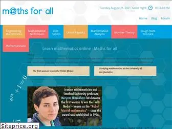 maths-for-all.co.uk