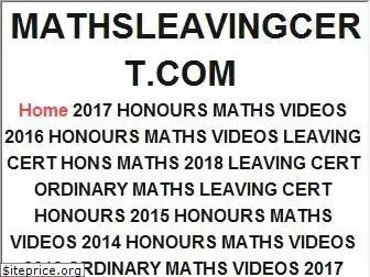 mathsleavingcert.com
