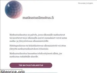 matkustusilmoitus.fi