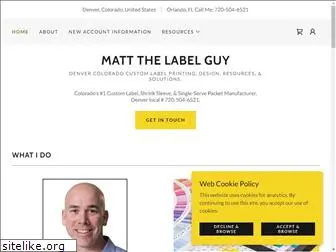 mattthelabelguy.com