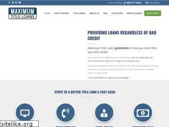 maximumtitleloans.com