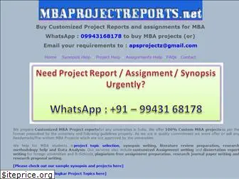 mbaprojectreports.net