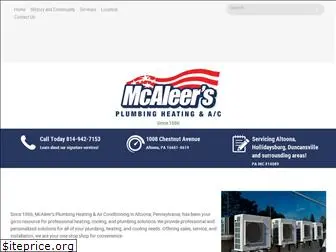 mcaleersplumbing.com