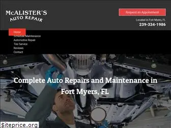 mcalistersautorepair.com