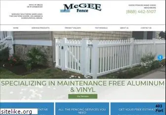 mcgeefence.com