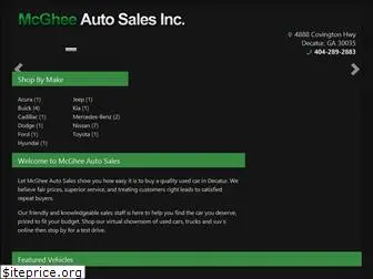 mcgheeautosales.com