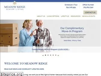 meadowridgeseniorliving.com