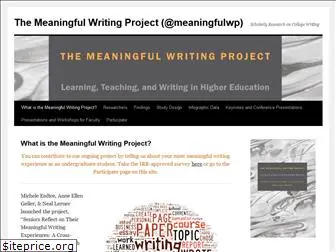 meaningfulwritingproject.net