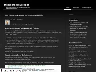 mediocredeveloper.com