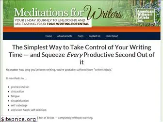 meditationsforwriters.com