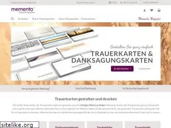 www.memento-trauerkarten.de