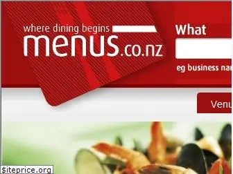 menus.co.nz