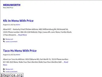 menuworth.com