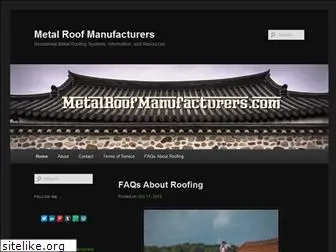 metalroofmanufacturers.com